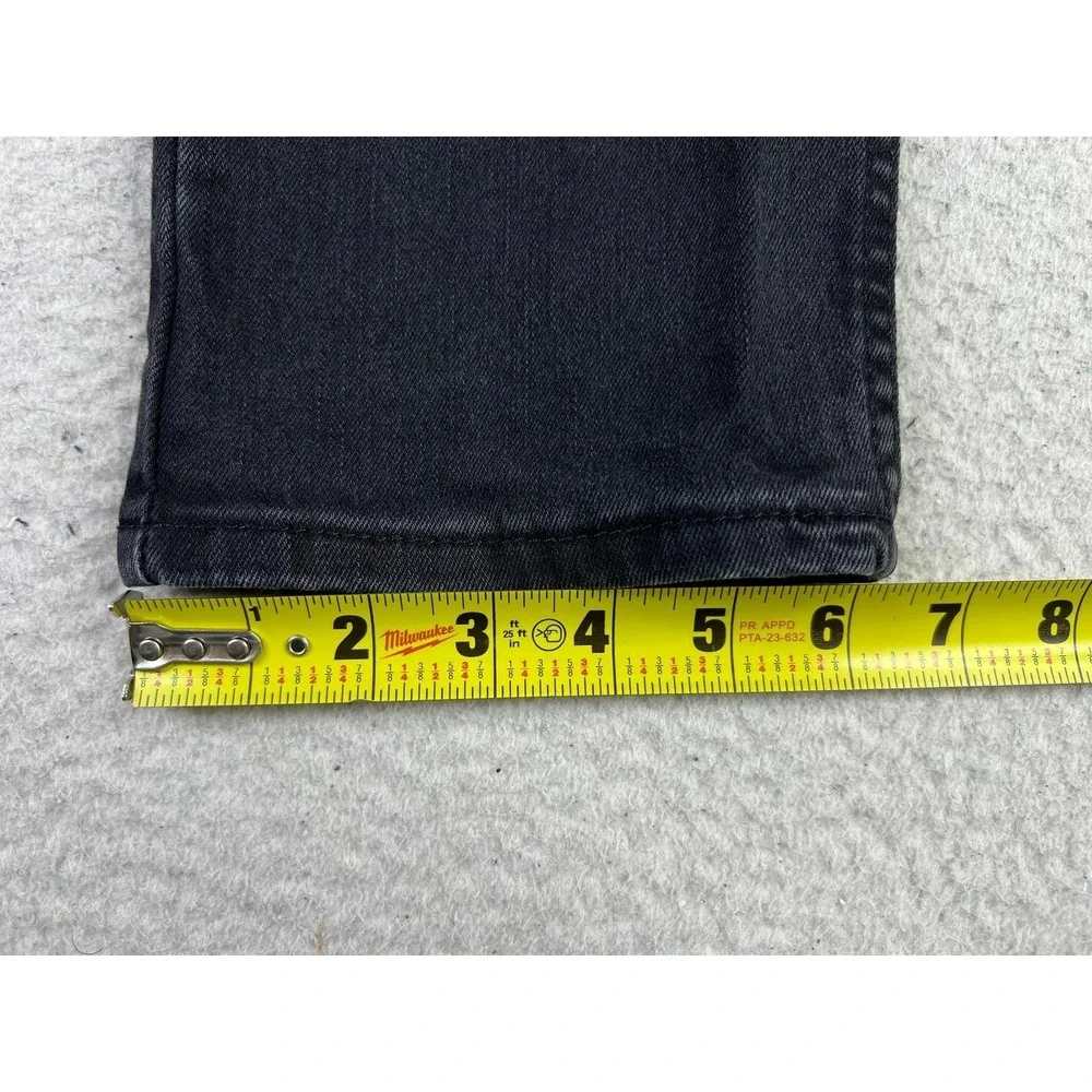 Levis 502 Mens 30x32 Black Regular Tapered‎ Stretch Denim Jeans Dark Wash